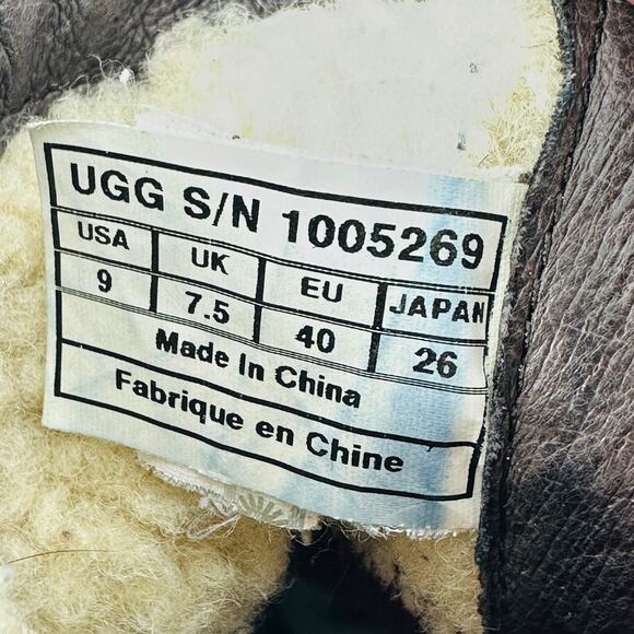 UGG Women's Simmens Brown Waterproof Leather Wool Lined Boots 1005269 Size 9 - Picture 13 of 13